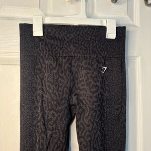 Gymshark Black Subtle Animal Print High-Waist Leggings